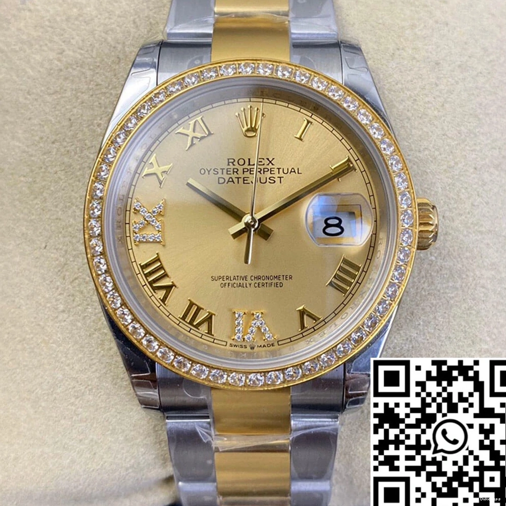 Rolex Datejust 126283 Factory Diamond Gold Dial EW 0720